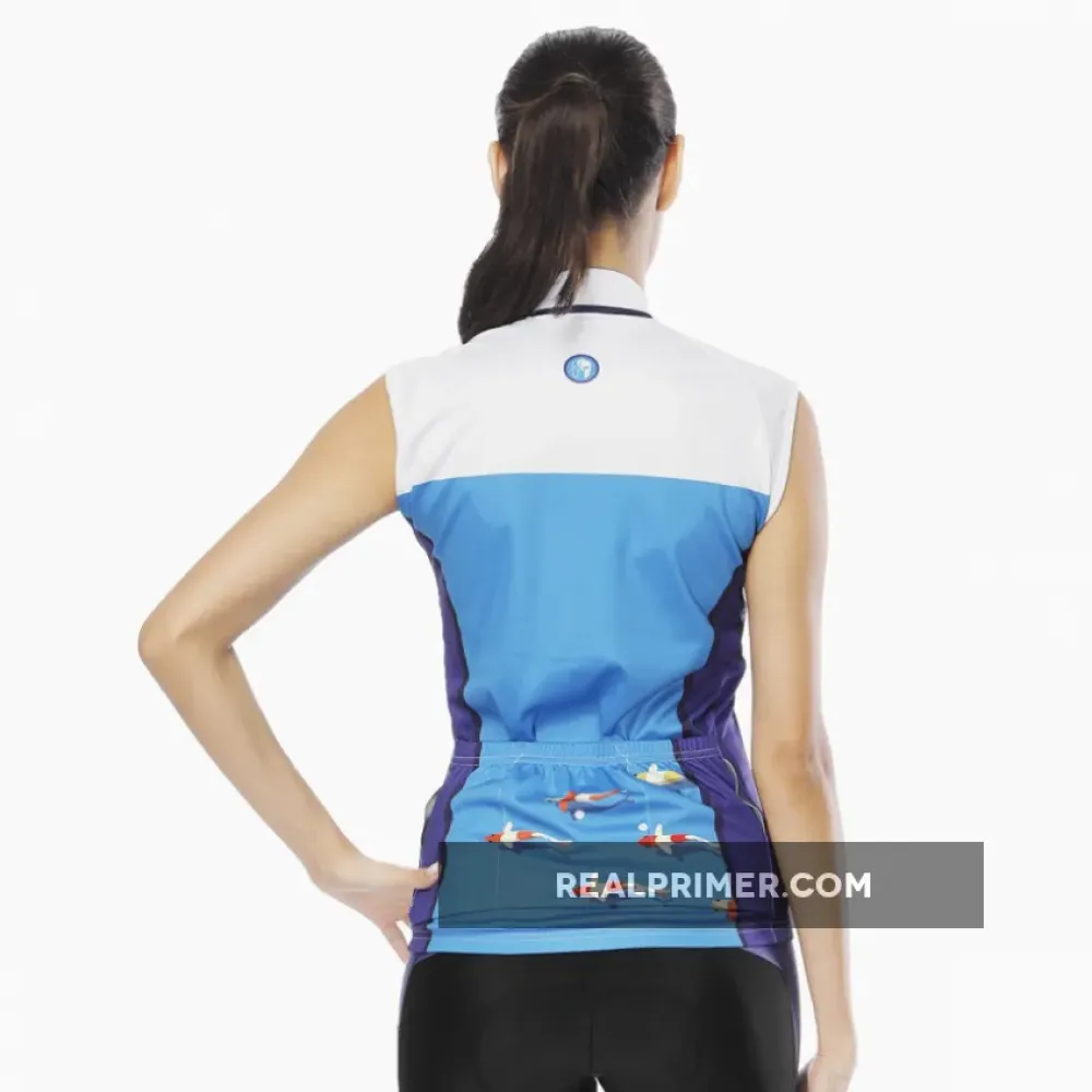 Blue Sea Women's Cycling Sleeveless Bike Jersey /Suit T-shirt Summer Spring Road Bike Wear Mountain Bike MTB Clothes Sports Apparel Top NO. 796
