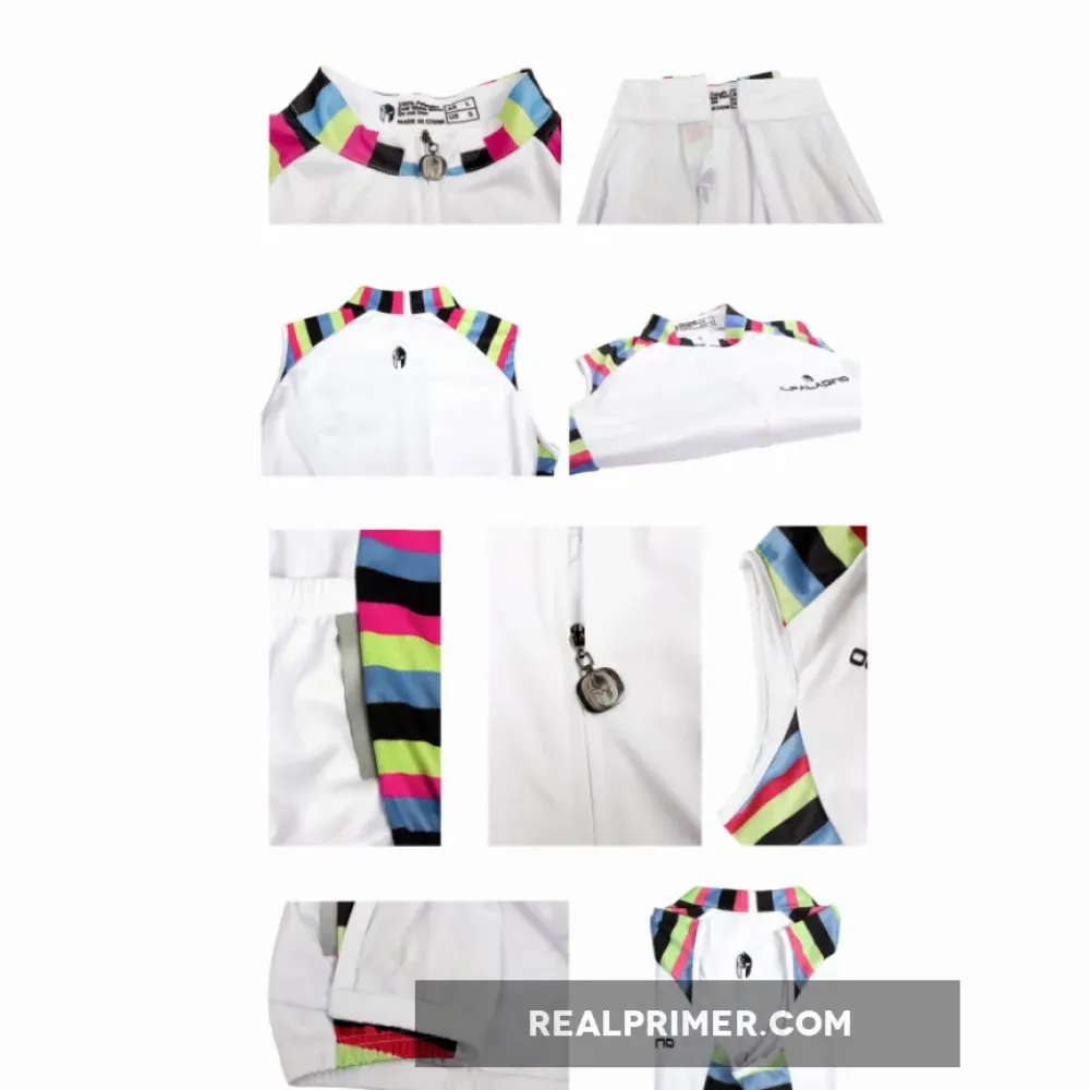 Colorful Side White Men's Cycling Sleeveless Bike Jersey T-shirt NO.W 674