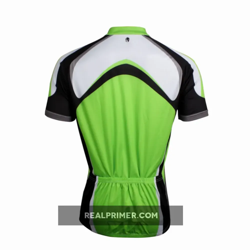 Fluorescent Green Man's Short-sleeve Cycling Jersey Summer NO.032
