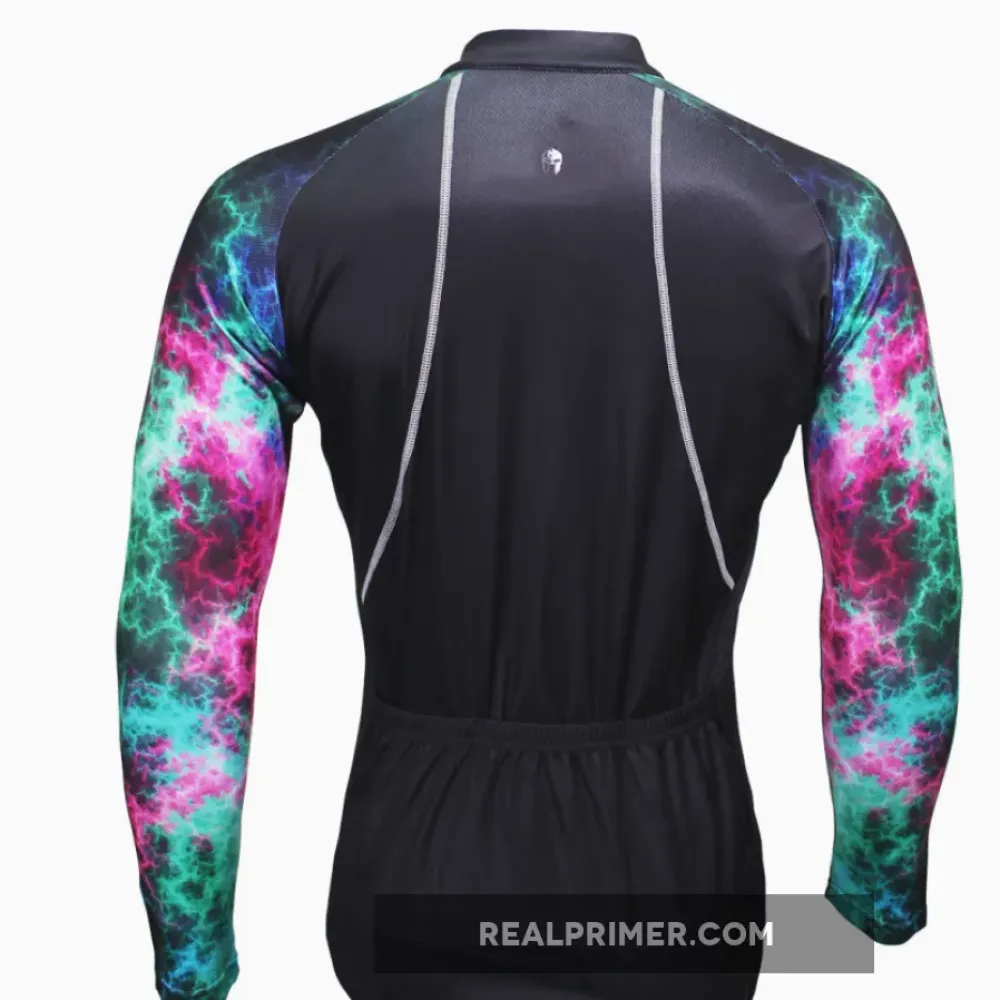 Hot Sale Cycling Jersey Cycling Clothing Wholesale Men's Long-sleeved Jersey for Spring and Summer Black Breathable Clothing and Simple Design