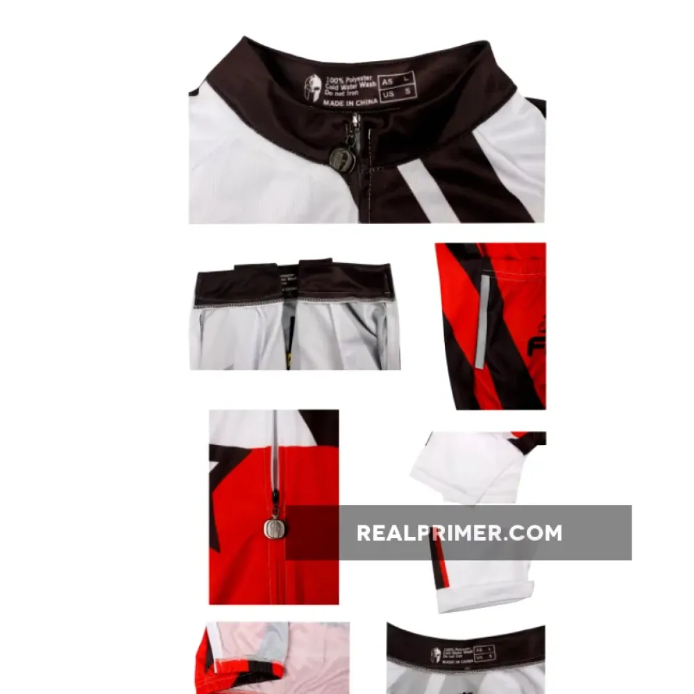 Red Men's Cycling Jersey for Men Bicycling Summer NO.743