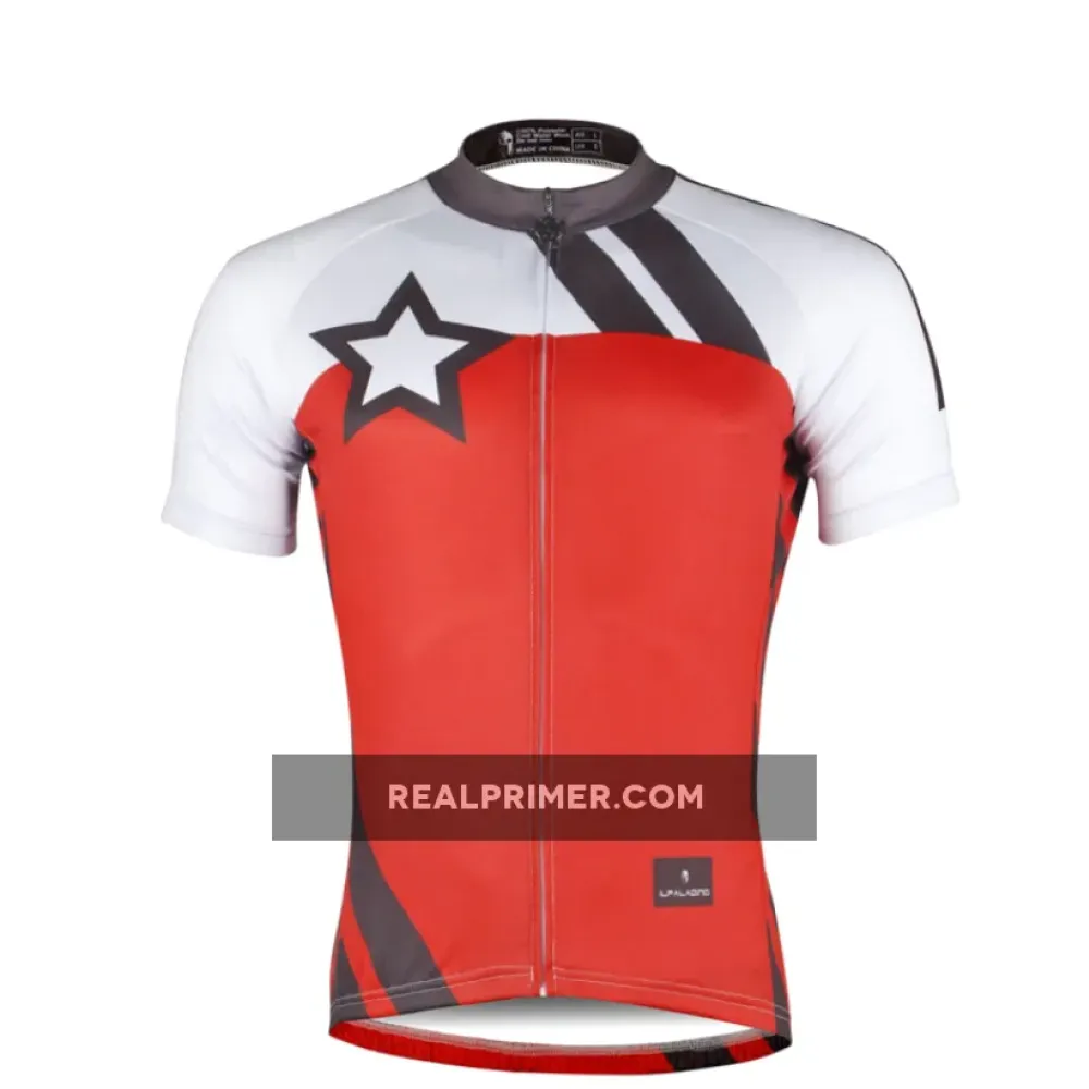 Red Men's Cycling Jersey for Men Bicycling Summer NO.743