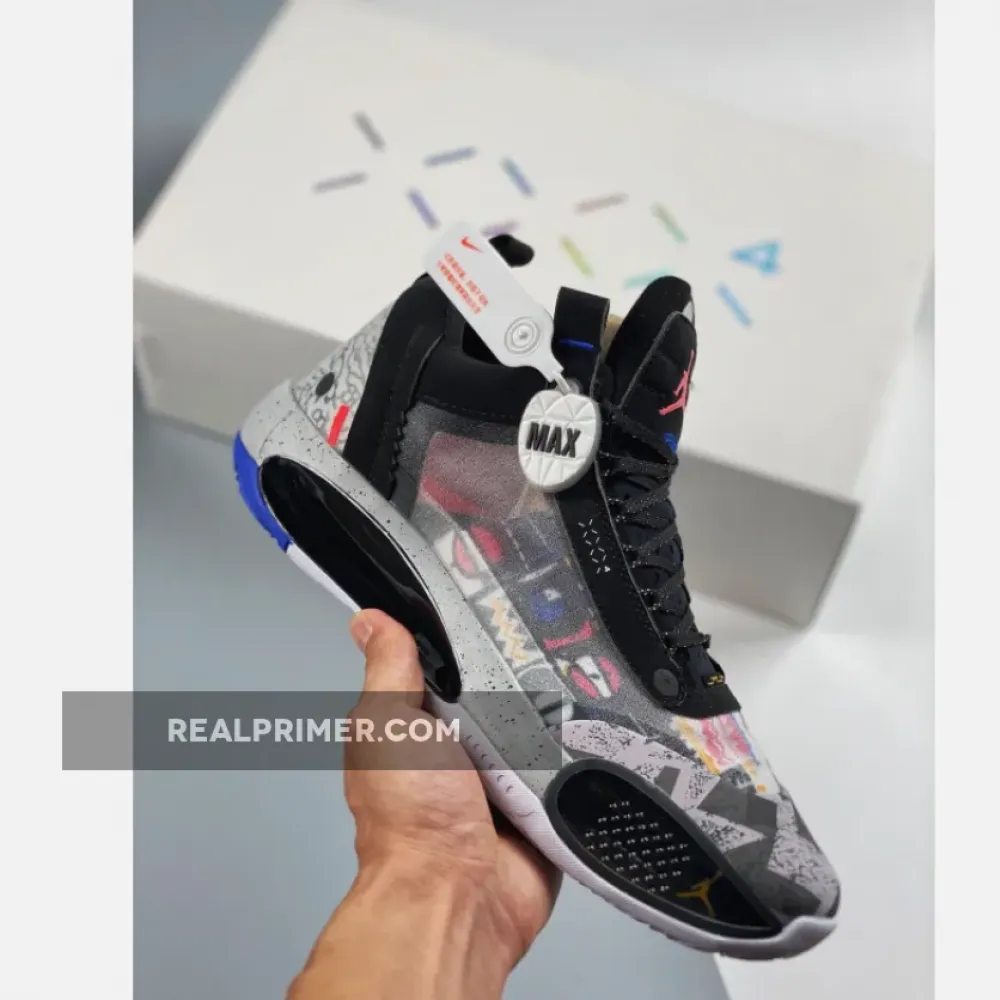 Nike Air Jordan 34 Low Print White/Black/Laser Orange CZ7746-008