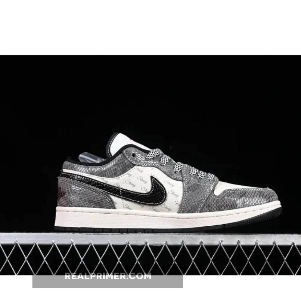 AIR JORDAN 1 LOW WHITE/GREY/BLACK/RED FC1688-202