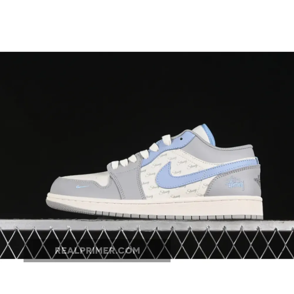 AIR JORDAN 1 LOW WHITE/GREY/BLUE JJ8688-007