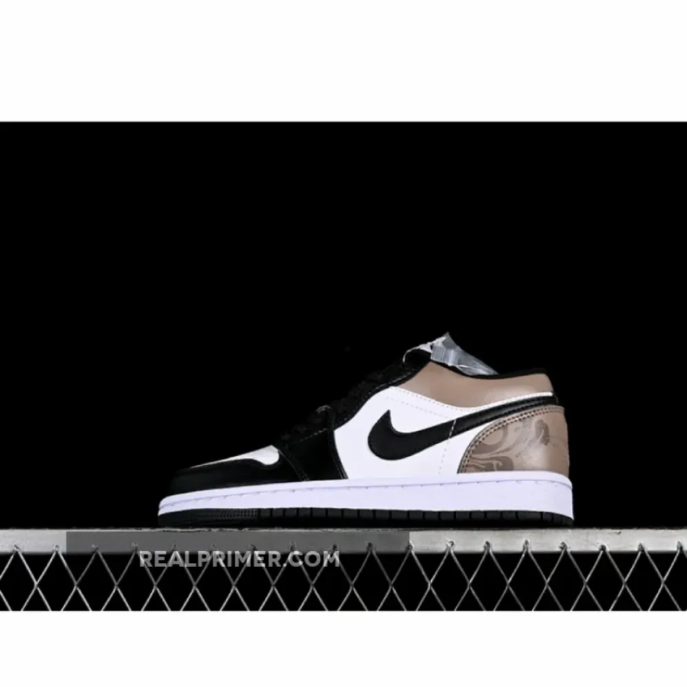 AIR JORDAN 1 LOW WHITE/BLACK/BROWN 553558-132