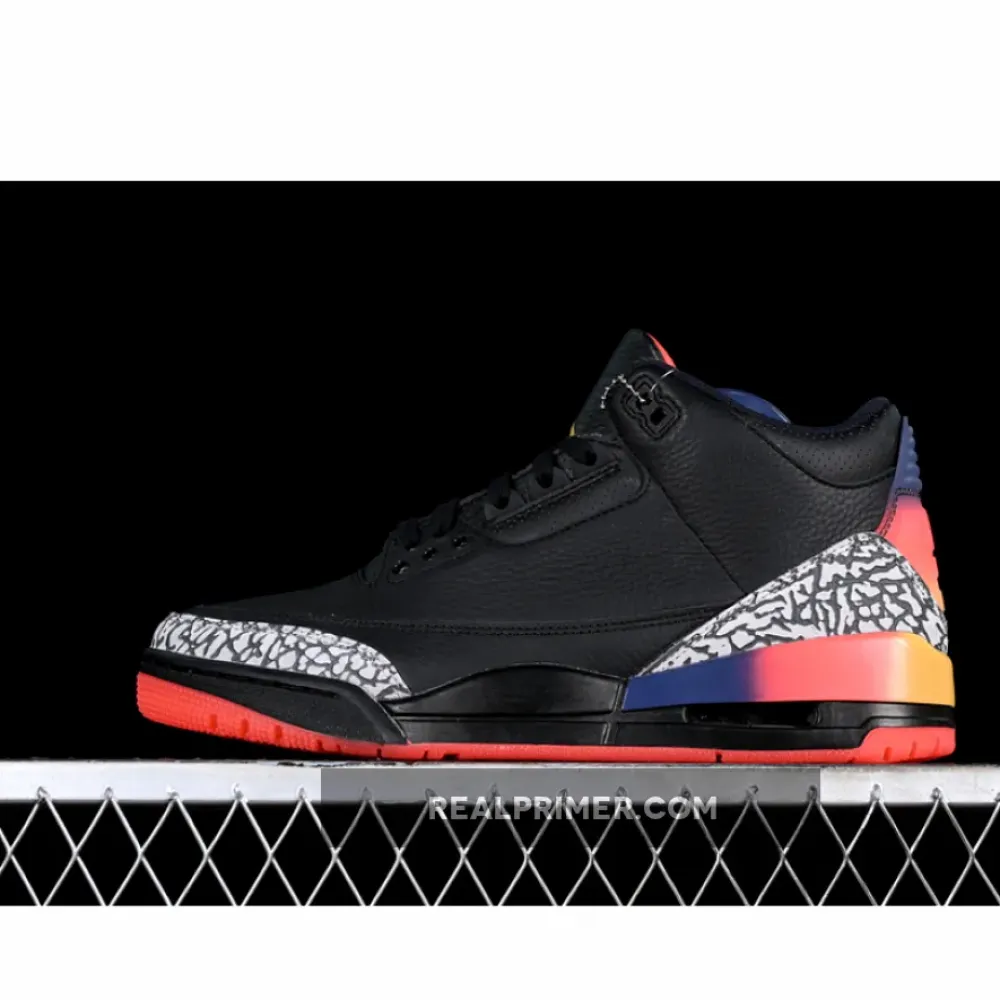 J BALVIN AIR JORDAN 3 RETRO RIO BLACK/ORANGE/PURPLE/GOLD FN0344-001