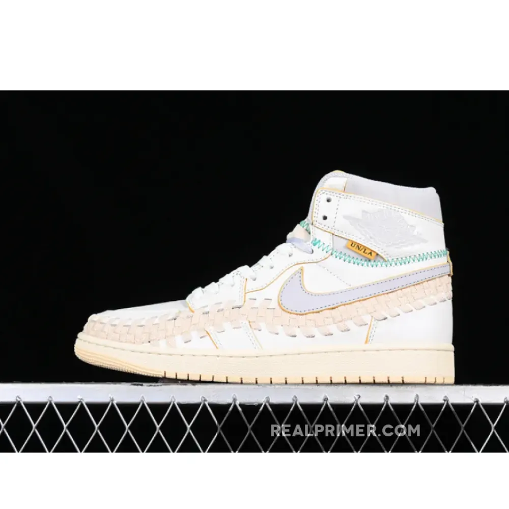 UNION AIR JORDAN 1 HIGH OG WOVEN WHITE/GREY/YELLOW FD2565-100