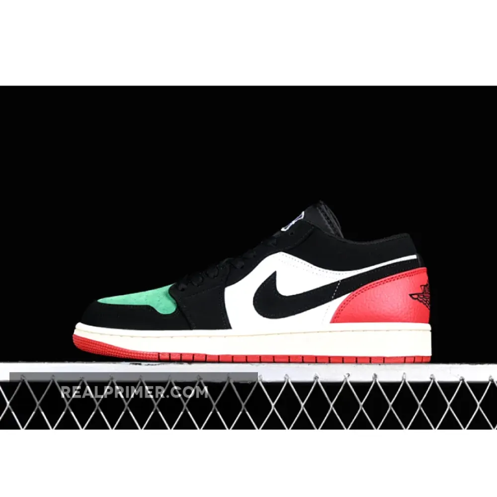 AIR JORDAN 1 LOW QUAI 54 BLACK/WHITE/GREEN/RED FQ6703-100