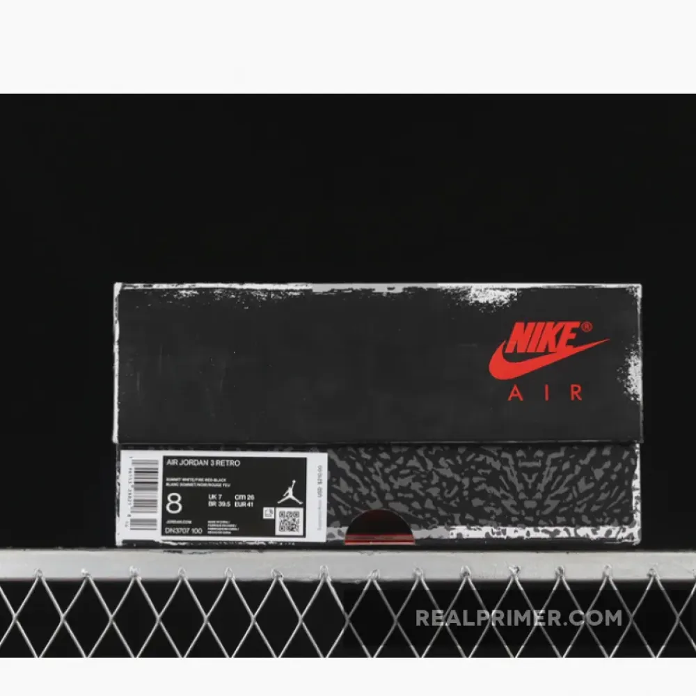 AIR JORDAN 3 RETRO SUMMIT WHITE/FIRE RED/BLACK/CEMENT GREY DN3707-100