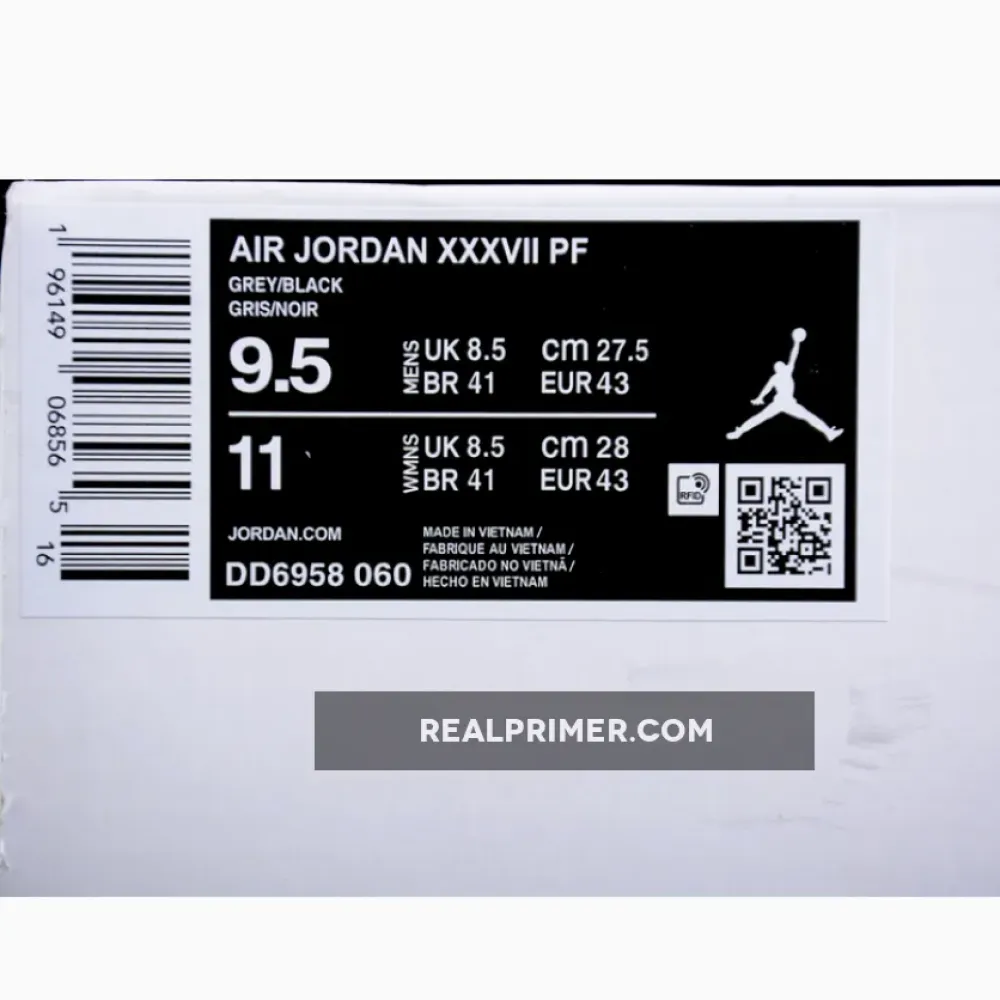 AIR JORDAN 37 PF BEYOND BORDERS LIGHT BONE/BLACK/DARK CONCORD/FIRE RED DD6959-060