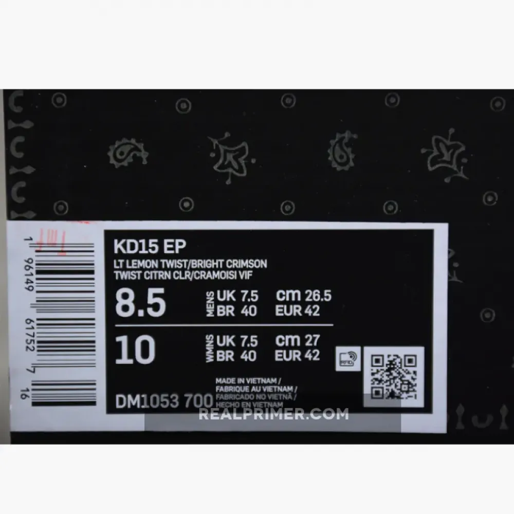 KD 15 AIMBOT LIGHT LEMON TWIST/BLACK/FUCHSIA DREAM/BRIGHT CRIMSON DM1056-700