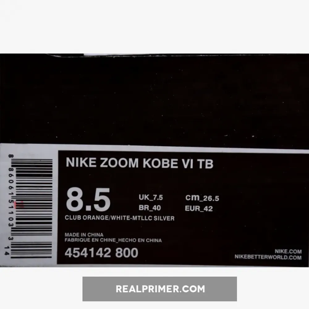 ZOOM KOBE VI PROTRO ORANGE/WHITE/GREY 454142-800