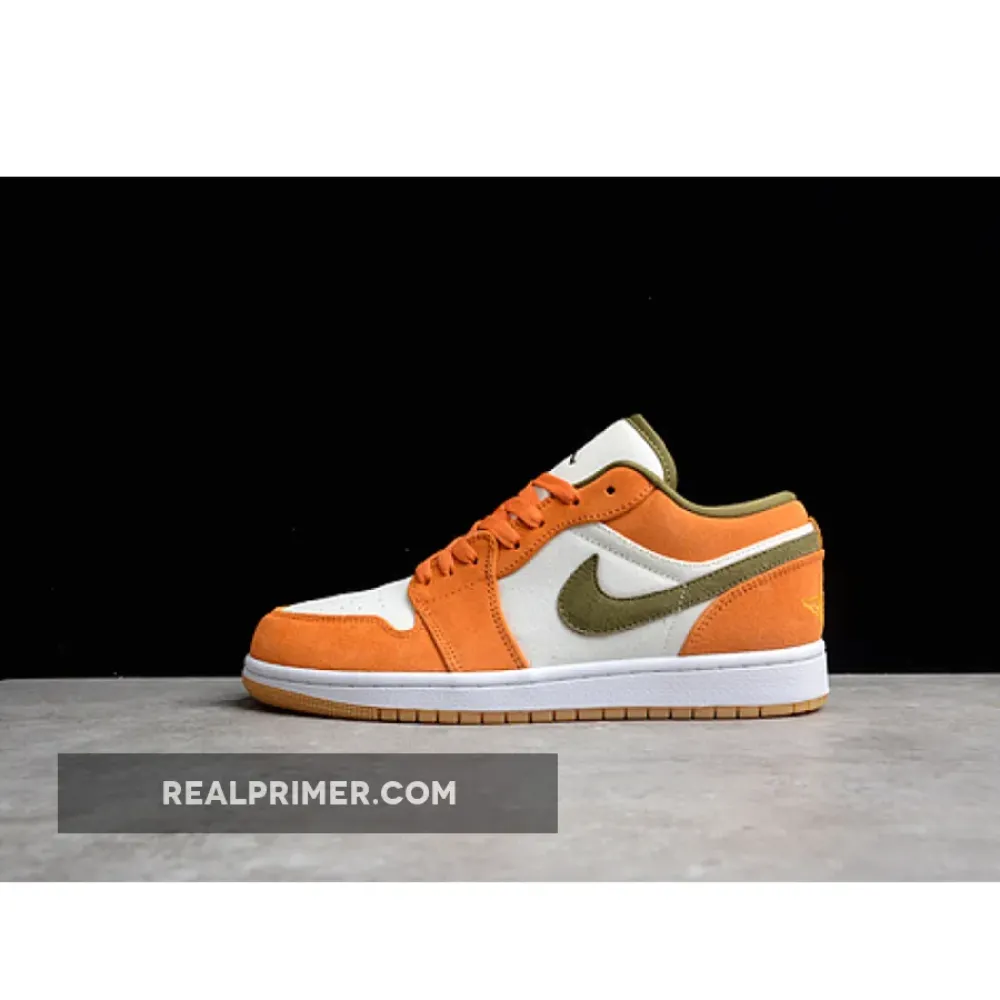 GZ AIR JORDAN 1 LOW ORANGE/OLIVE/WHITE DH6931-102