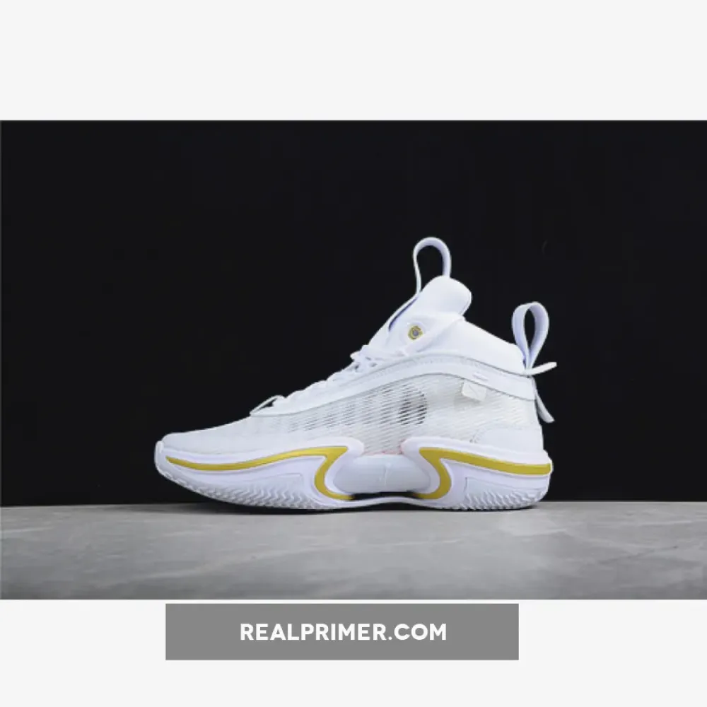 AIR JORDAN 36 SE PF GLORY WHITE/BLACK/GAME ROYAL/METALLIC GOLD DM7580-100