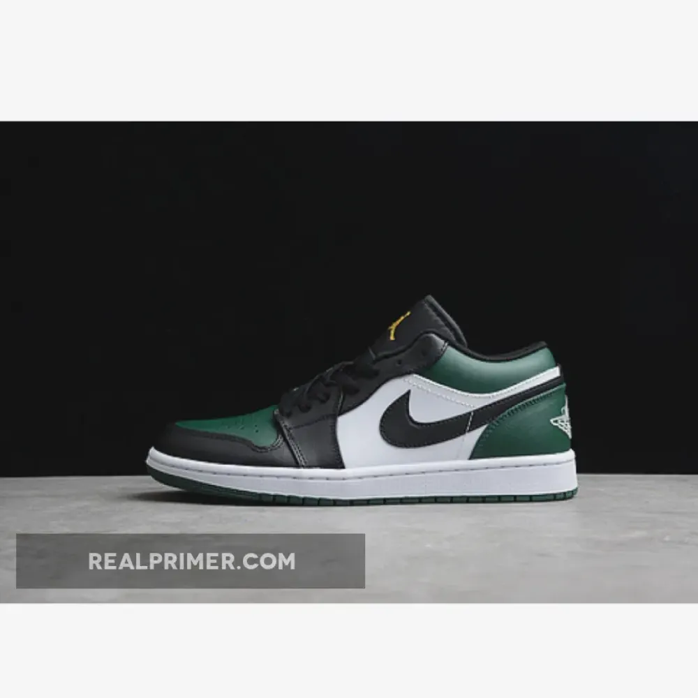 GZ AIR JORDAN 1 LOW GREEN TOE NOBLE GREEN/POLLEN/WHITE/BLACK 553558-371