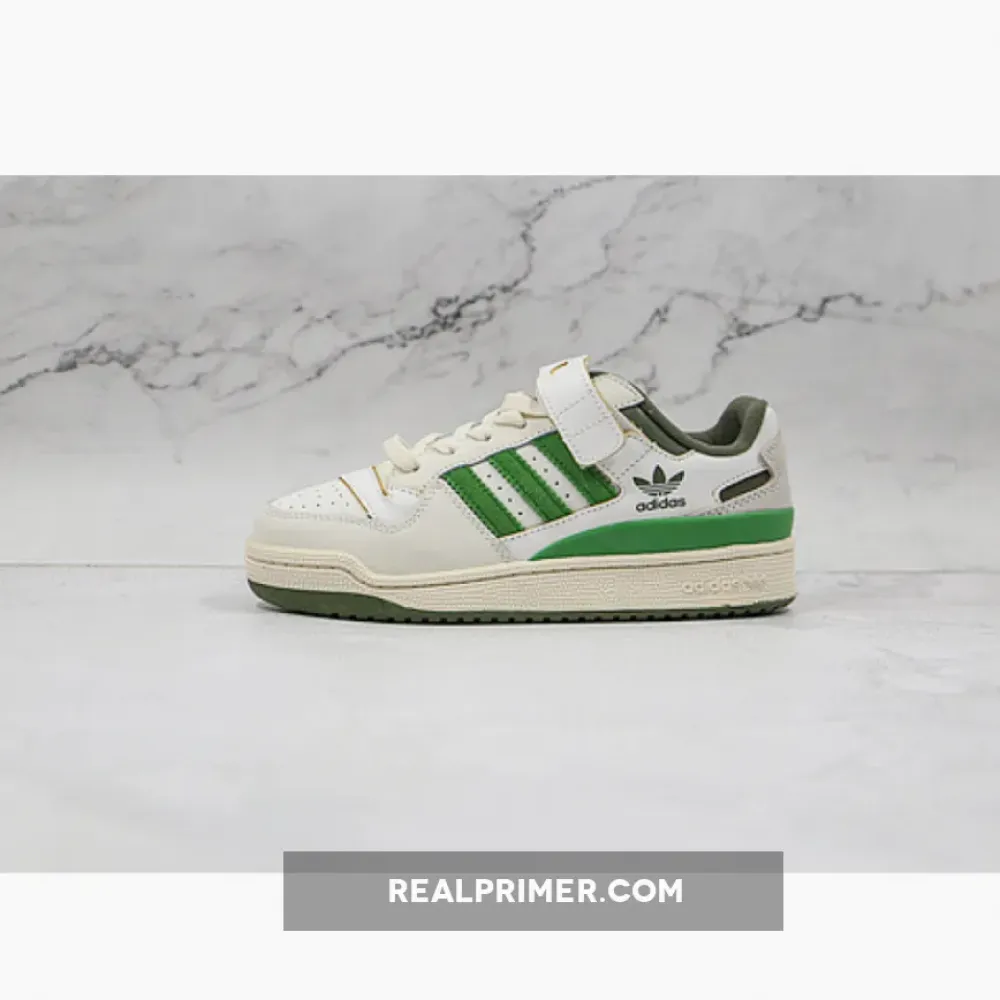 FORUM 84 LOW SHOES CLOUD WHITE/CREW GREEN/WILD PINE FY8683