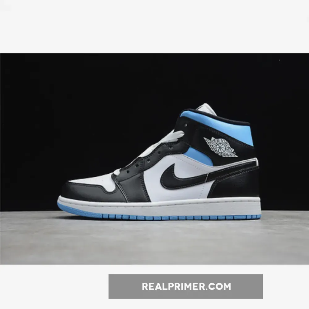 CJ AIR JORDAN 1 MID WHITE/UNIVERSITY BLUE/BLACK BQ6472-102