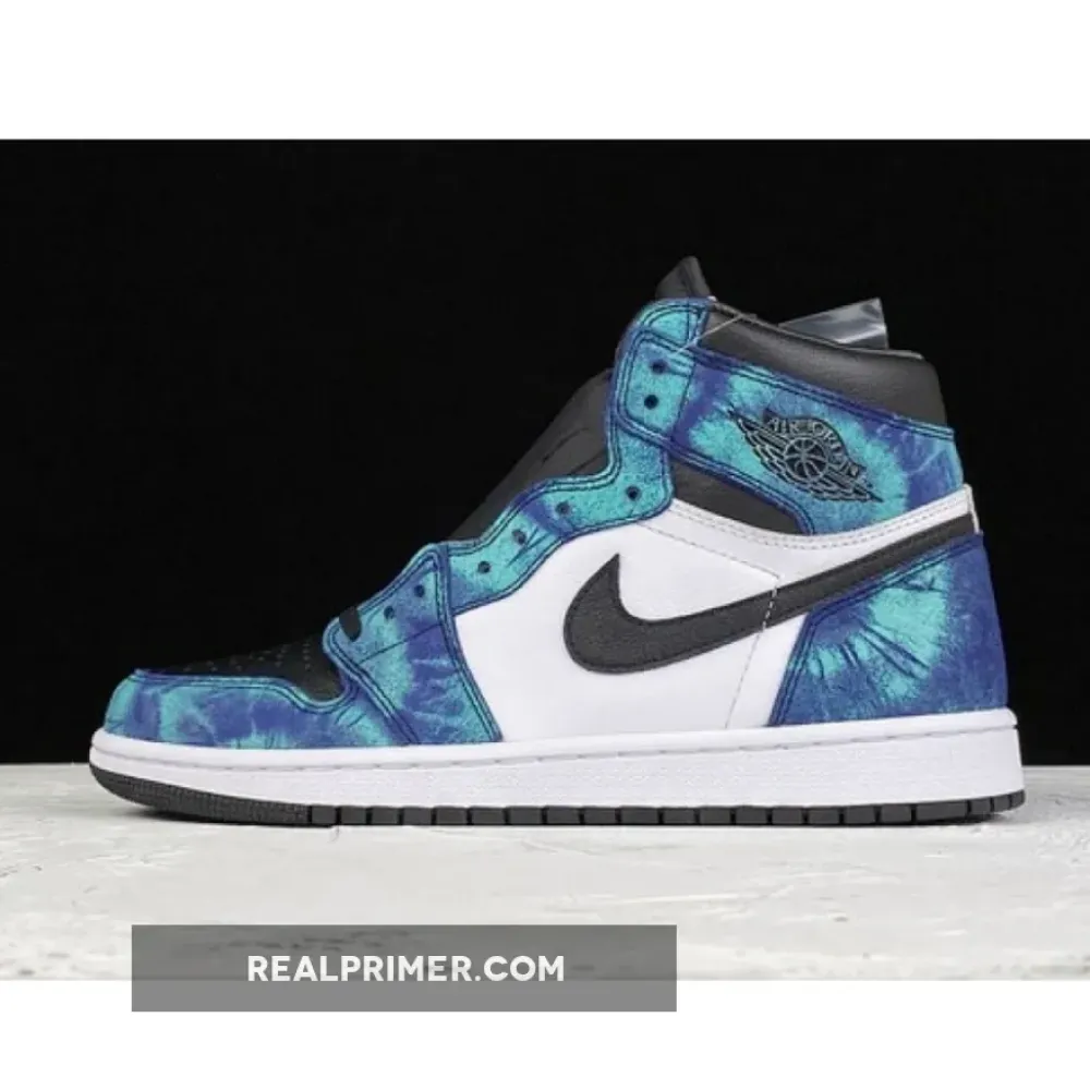 OG AIR JORDAN 1 RETRO HIGH OG TIE DYE WHITE/BLACK-AURORA GREEN CD0461-100