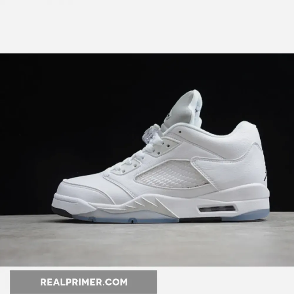 AIR JORDAN 5 RETRO LOW WHITE/WOLF GREY-BLACK 819172-122