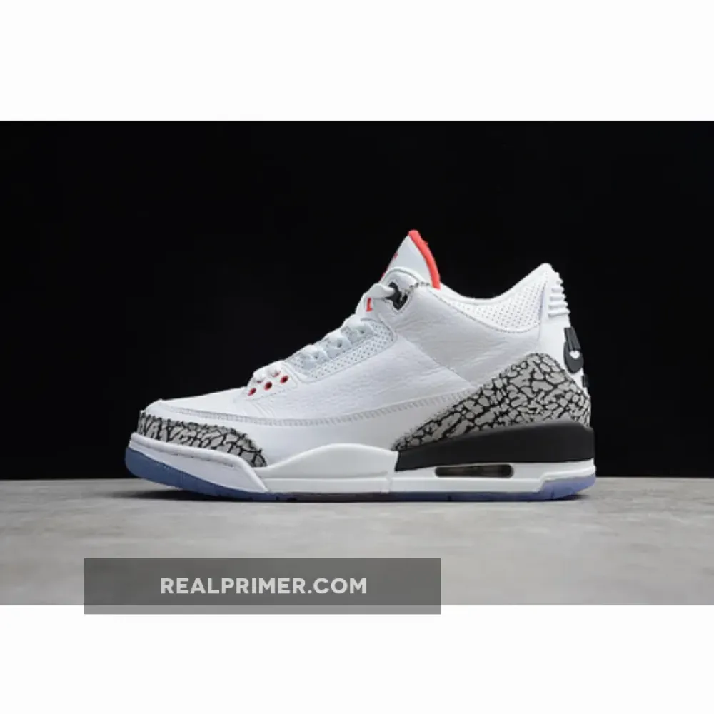 ST AIR JORDAN 3 RETRO FREE THROW LINE WHITE CEMENT WHITE/BLACK 923096-101