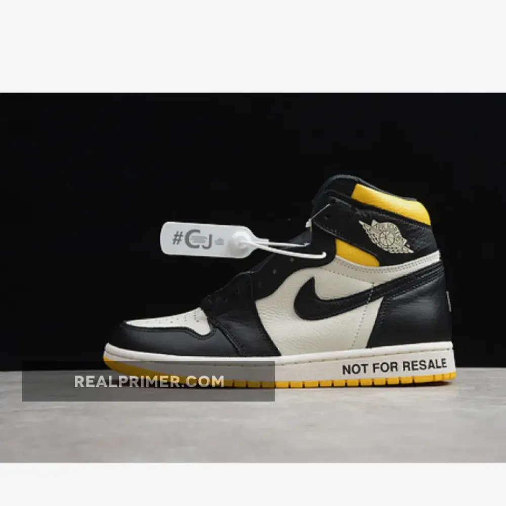 CJ AIR JORDAN 1 RETRO HIGH NOT FOR RESALE BLACK-VARSITY MAIZE 861428-107