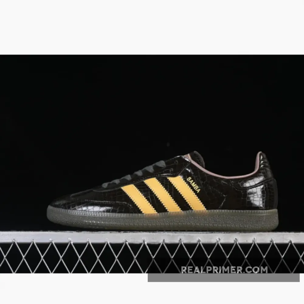 SAMBA OG CLOVER CASUAL BOARD SHOES BLACK/ORANGE KI6280