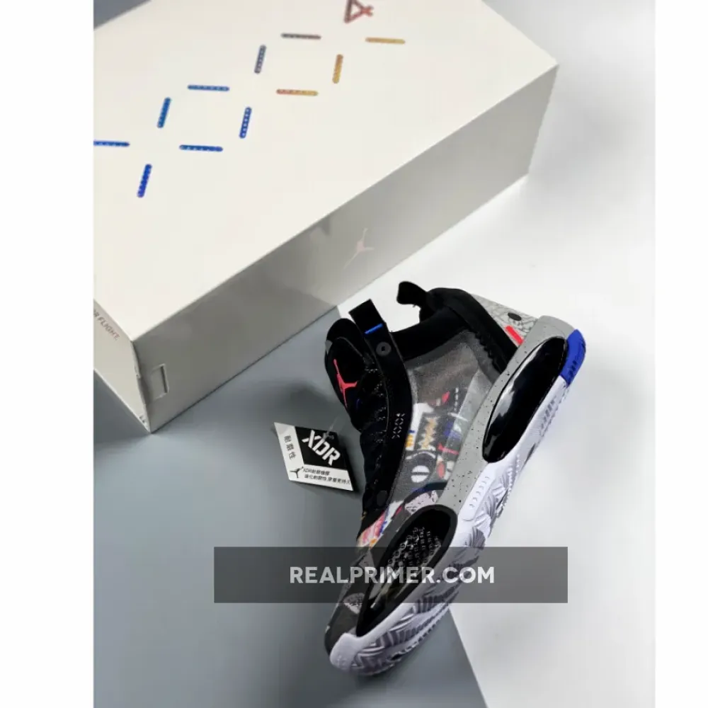 Nike Air Jordan 34 Low Print White/Black/Laser Orange CZ7746-008