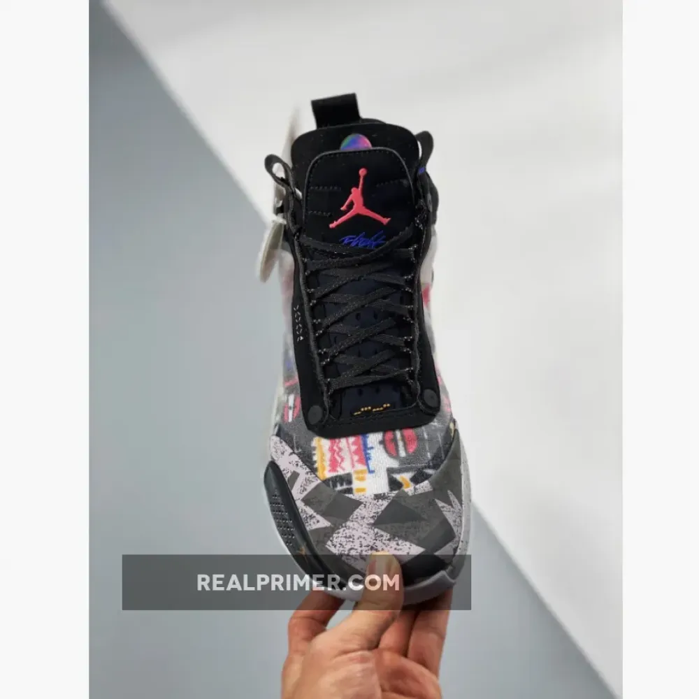 Nike Air Jordan 34 Low Print White/Black/Laser Orange CZ7746-008