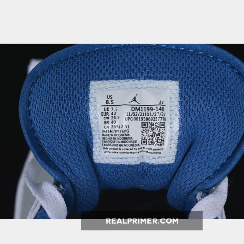 AIR JORDAN 1 LOW TRUE BLUE WHITE/BLACK/CEMENT GREY/DARK MARINA BLUE 36-46