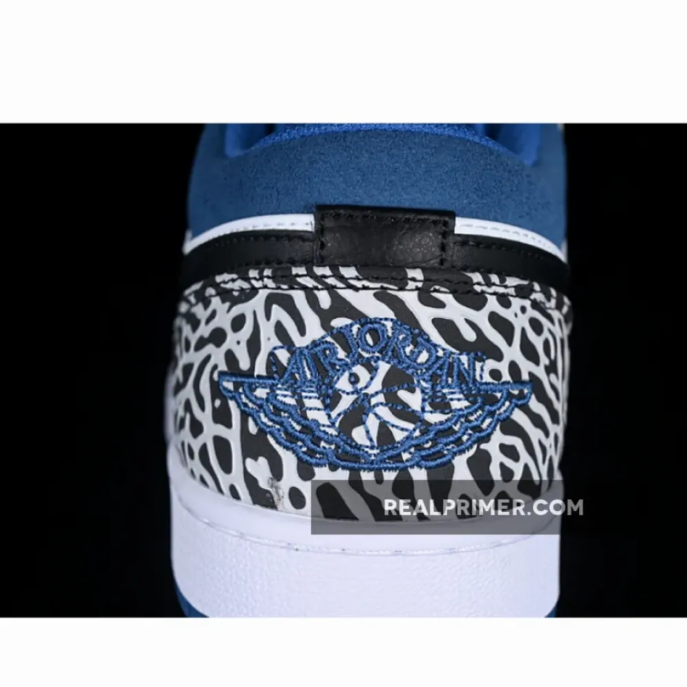 AIR JORDAN 1 LOW TRUE BLUE WHITE/BLACK/CEMENT GREY/DARK MARINA BLUE 36-46
