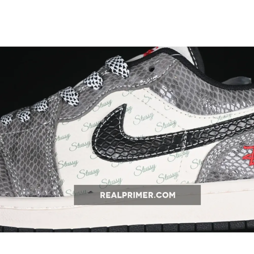 AIR JORDAN 1 LOW WHITE/GREY/BLACK/RED FC1688-202