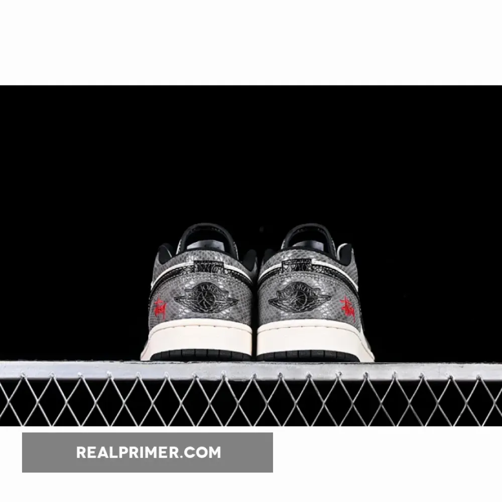 AIR JORDAN 1 LOW WHITE/GREY/BLACK/RED FC1688-202