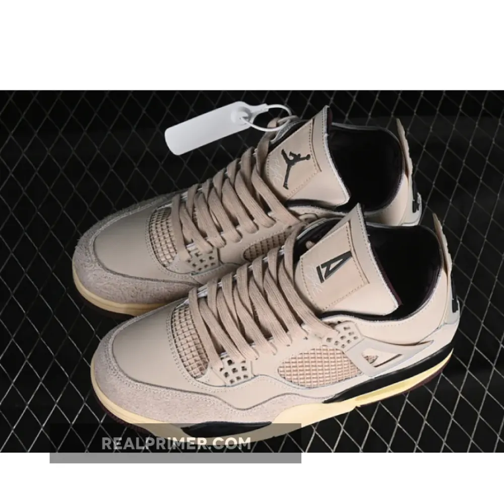 A MA MANIÉRE X WMNS JORDAN 4 RETRO FOSSIL STONE/METALLIC PEWTER/BURGUNDY CRUSH FZ4810-200