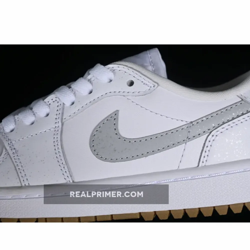 AIR JORDAN 1 LOW RETRO GOLF WHITE/PURE PLATINUM/GUM MEDIUM BROWN DD9315-111
