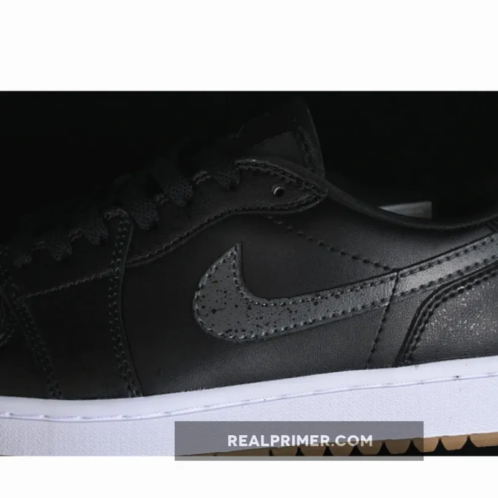AIR JORDAN 1 LOW GOLF SNAKE PATTERN BLACK/ANTHRACITE/GUM MEDIUM BROWN/WHITE DD9315-005