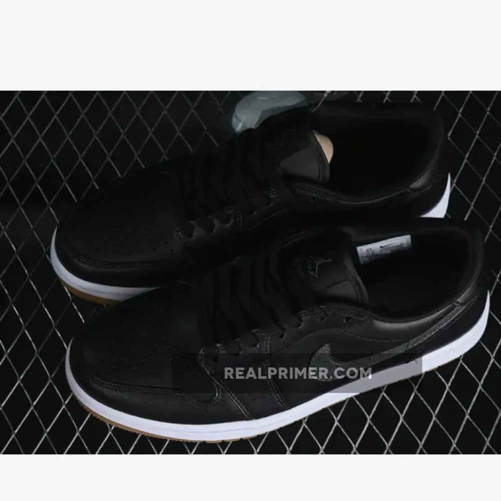 AIR JORDAN 1 LOW GOLF SNAKE PATTERN BLACK/ANTHRACITE/GUM MEDIUM BROWN/WHITE DD9315-005
