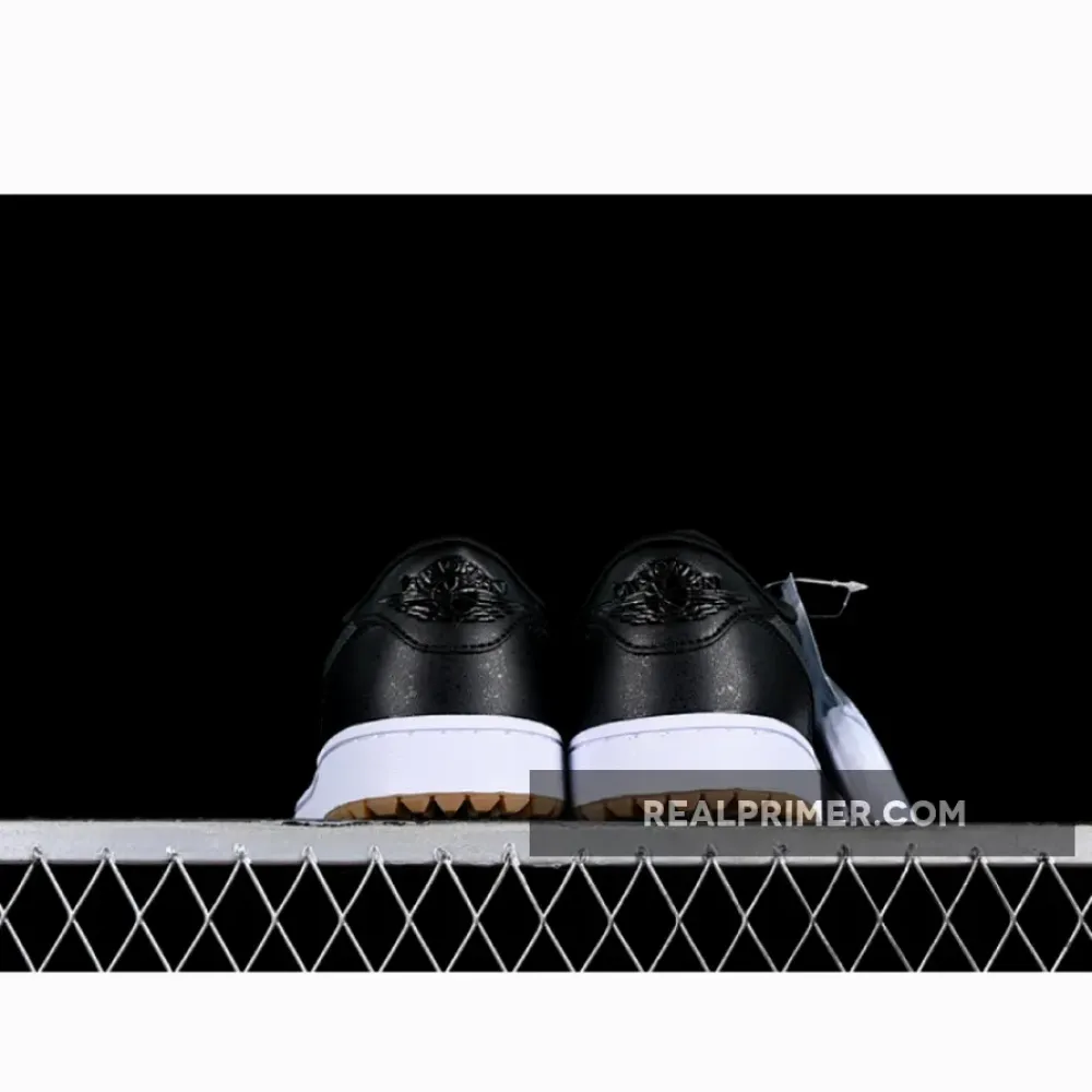 AIR JORDAN 1 LOW GOLF SNAKE PATTERN BLACK/ANTHRACITE/GUM MEDIUM BROWN/WHITE DD9315-005