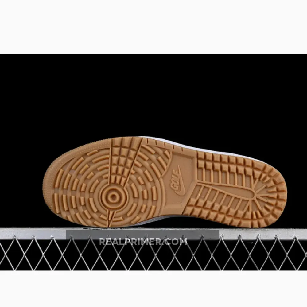 AIR JORDAN 1 LOW GOLF SNAKE PATTERN BLACK/ANTHRACITE/GUM MEDIUM BROWN/WHITE DD9315-005