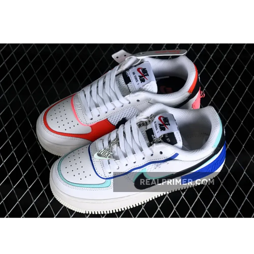 AIR FORCE 1 SHADOW WHITE/CHILE RED/SUNSET PULSE/BLACK DH1965-100