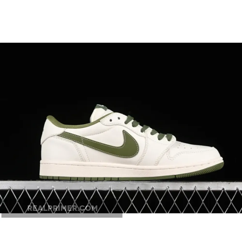 TRAVIS SCOTT X FRAGMENT DESIGN X AIR JORDAN 1 LOW OG SP OFF WHITE/GREEN 36-45