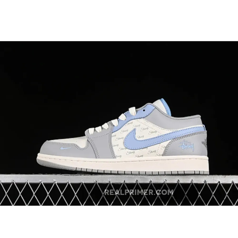 AIR JORDAN 1 LOW WHITE/GREY/BLUE JJ8688-007