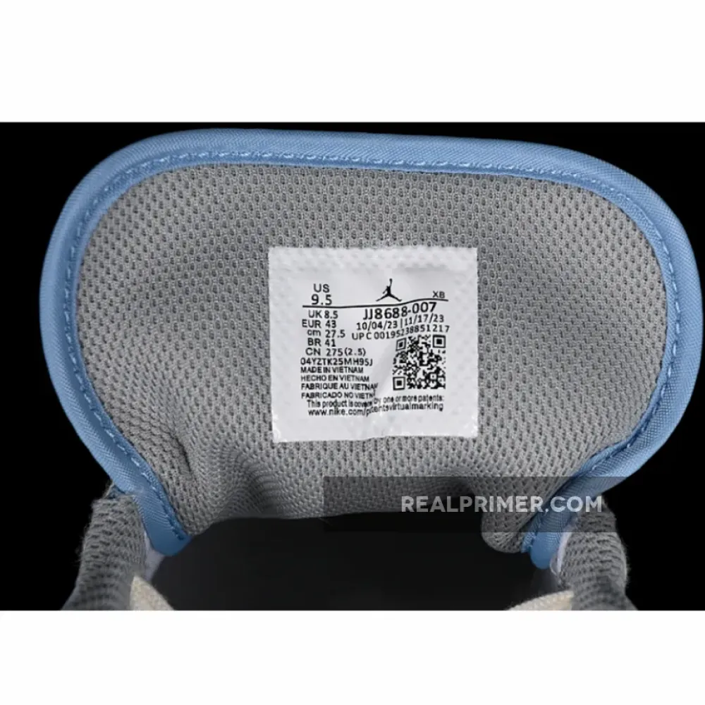 AIR JORDAN 1 LOW WHITE/GREY/BLUE JJ8688-007