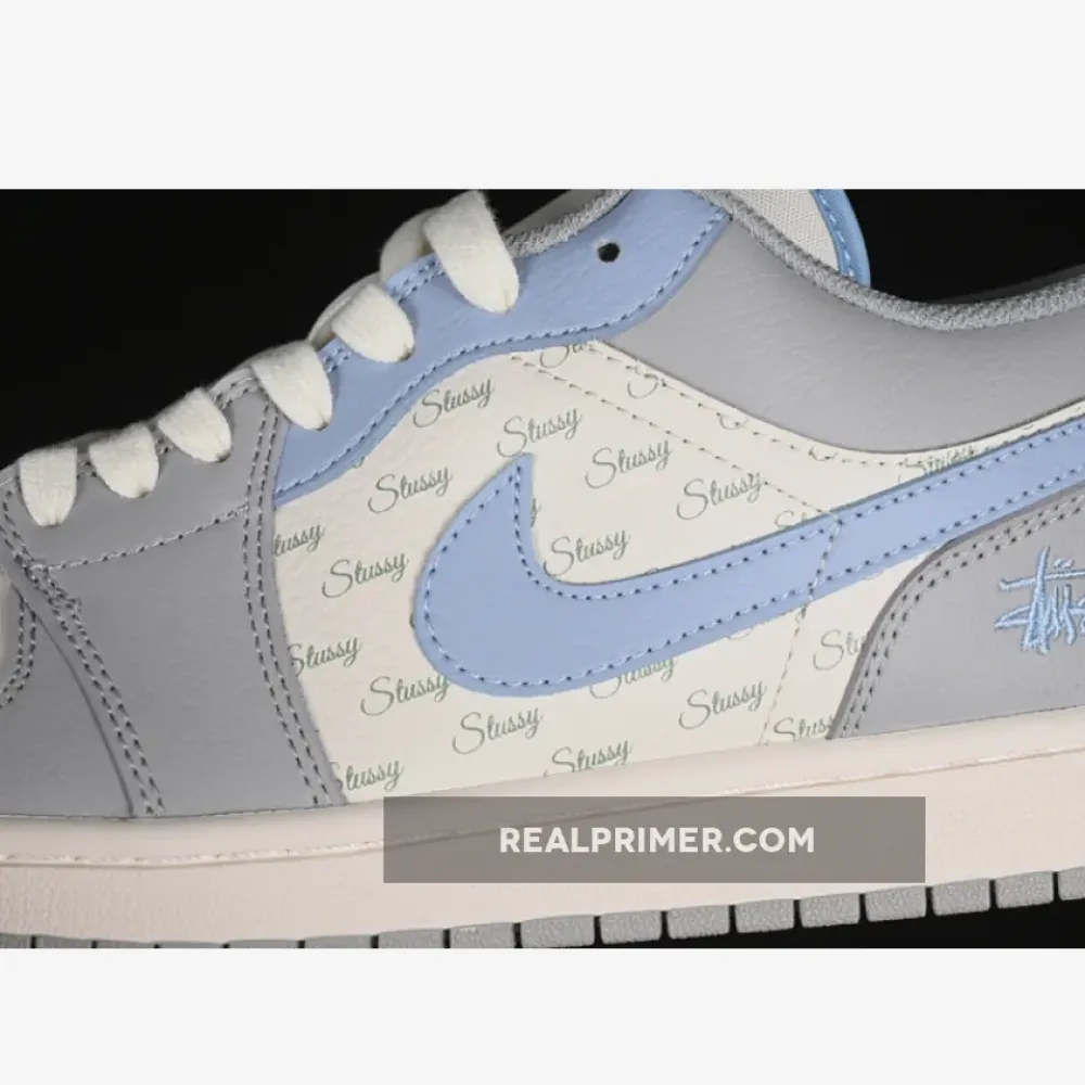 AIR JORDAN 1 LOW WHITE/GREY/BLUE JJ8688-007