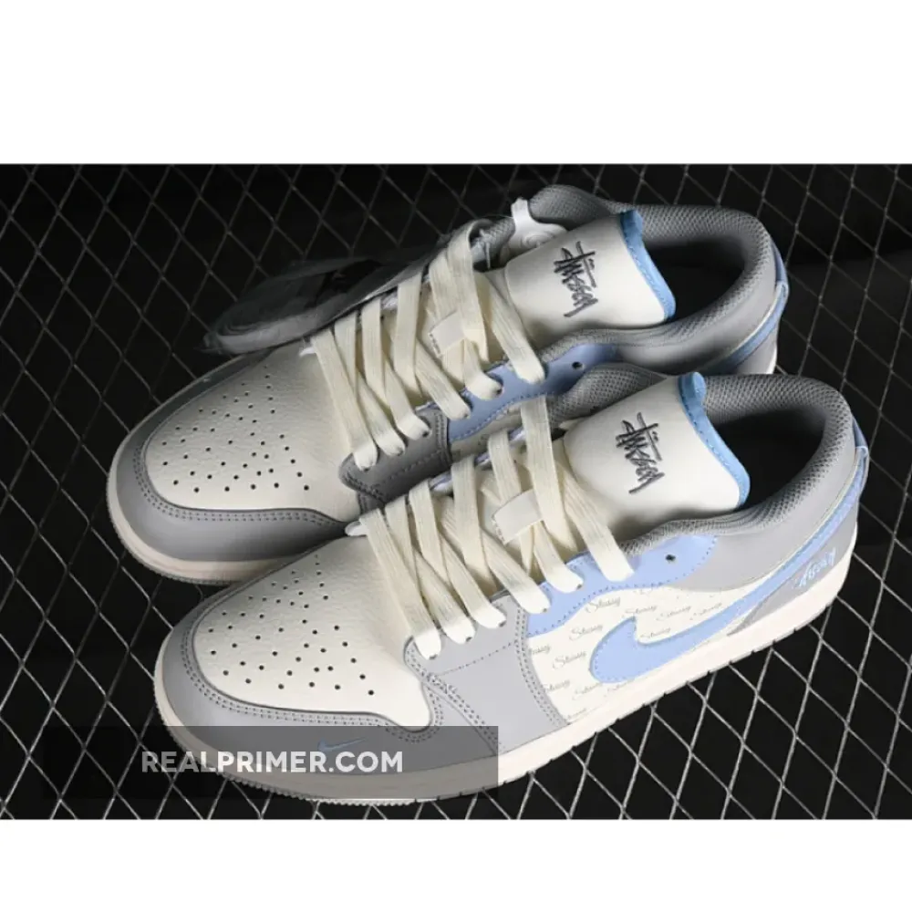 AIR JORDAN 1 LOW WHITE/GREY/BLUE JJ8688-007