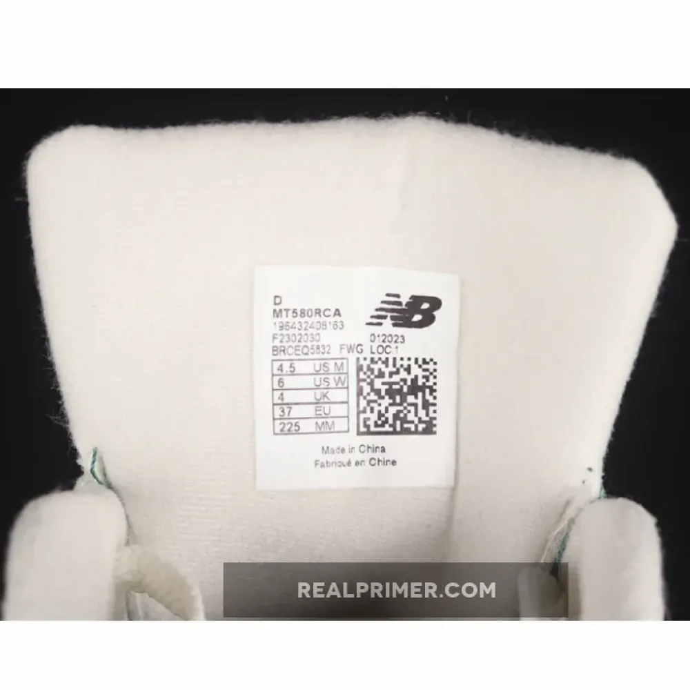 580 RUNNING SHOES WHITE/NIGHTWATCH GREEN/SEA SALT MT580RCA