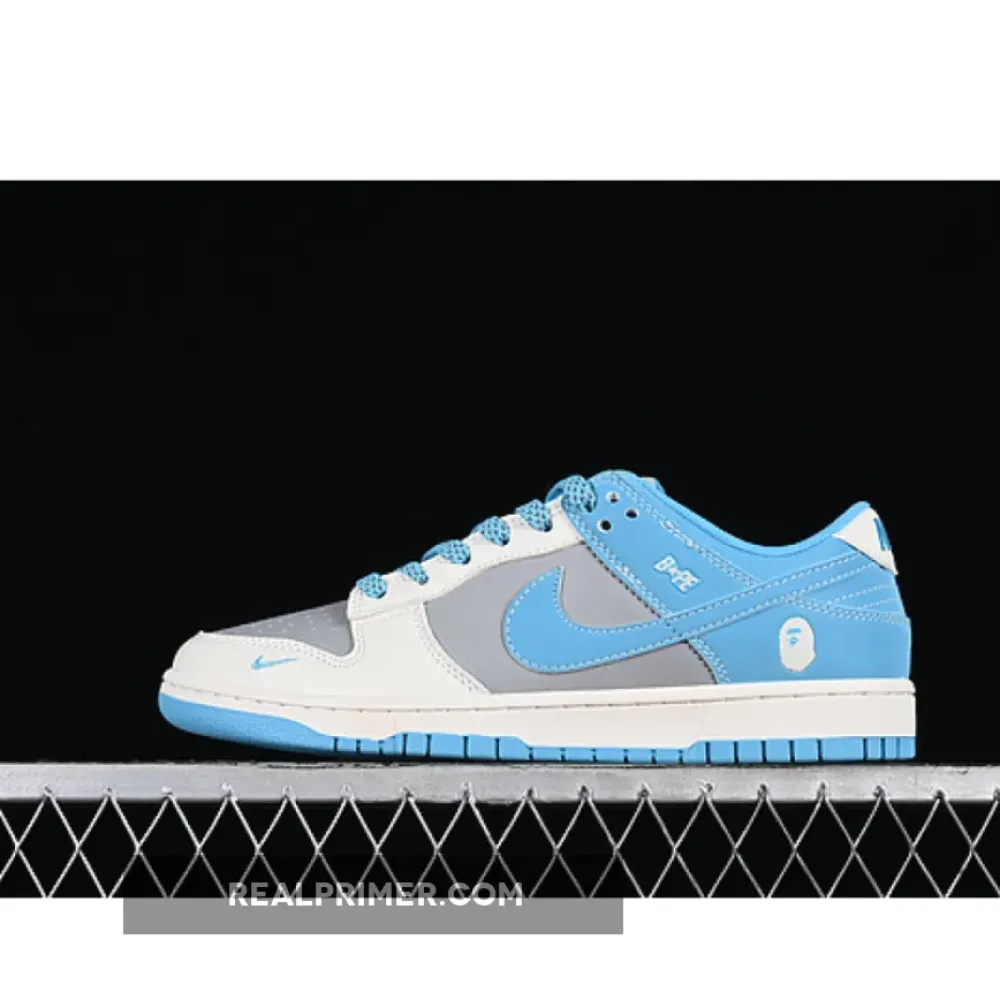 SB DUNK LOW BAPE WHITE/GREY/BLUE BB8969-002