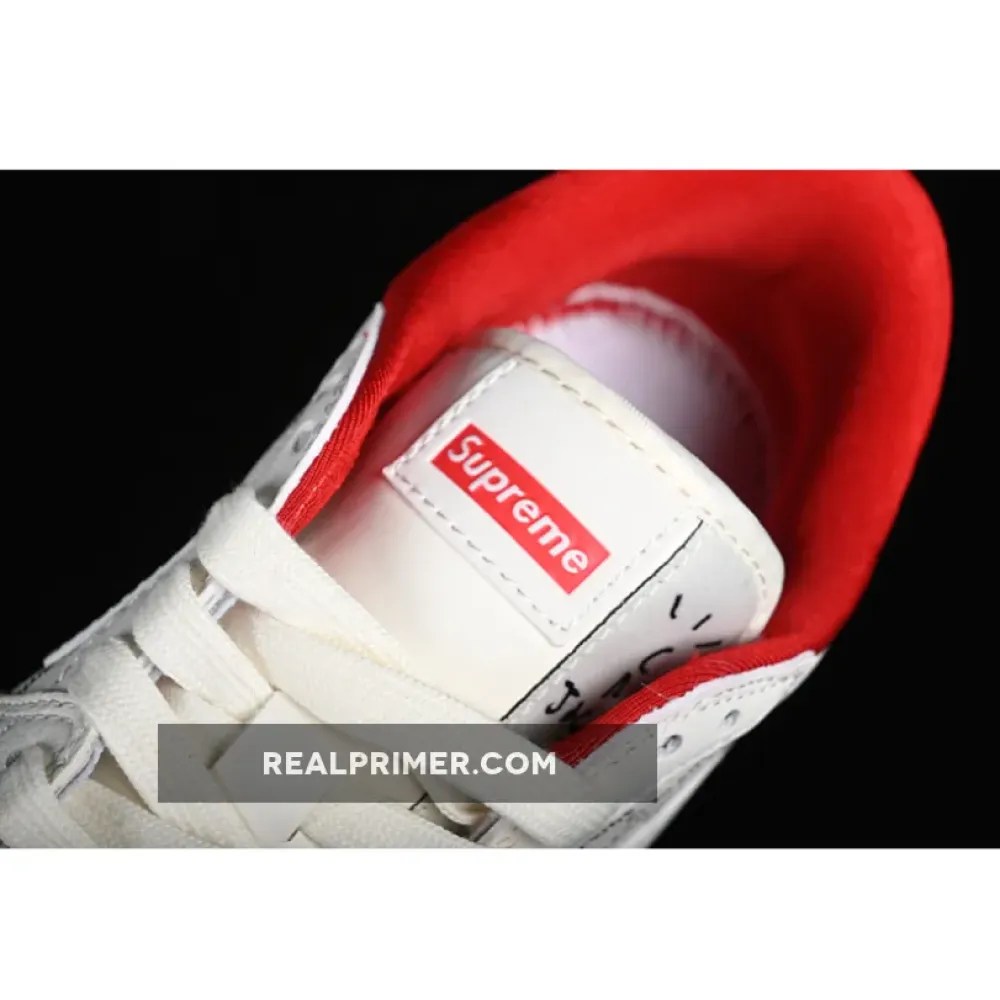 TRAVIS SCOTT X FRAGMENT DESIGN X AIR JORDAN 1 LOW OG SP SUPREME OFF WHITE/RED YQ2088-67