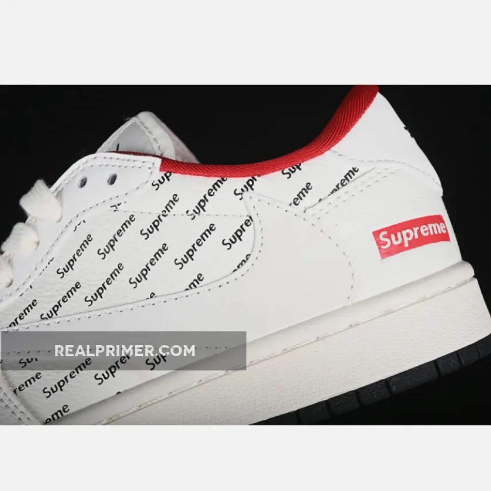 TRAVIS SCOTT X FRAGMENT DESIGN X AIR JORDAN 1 LOW OG SP SUPREME OFF WHITE/RED YQ2088-67