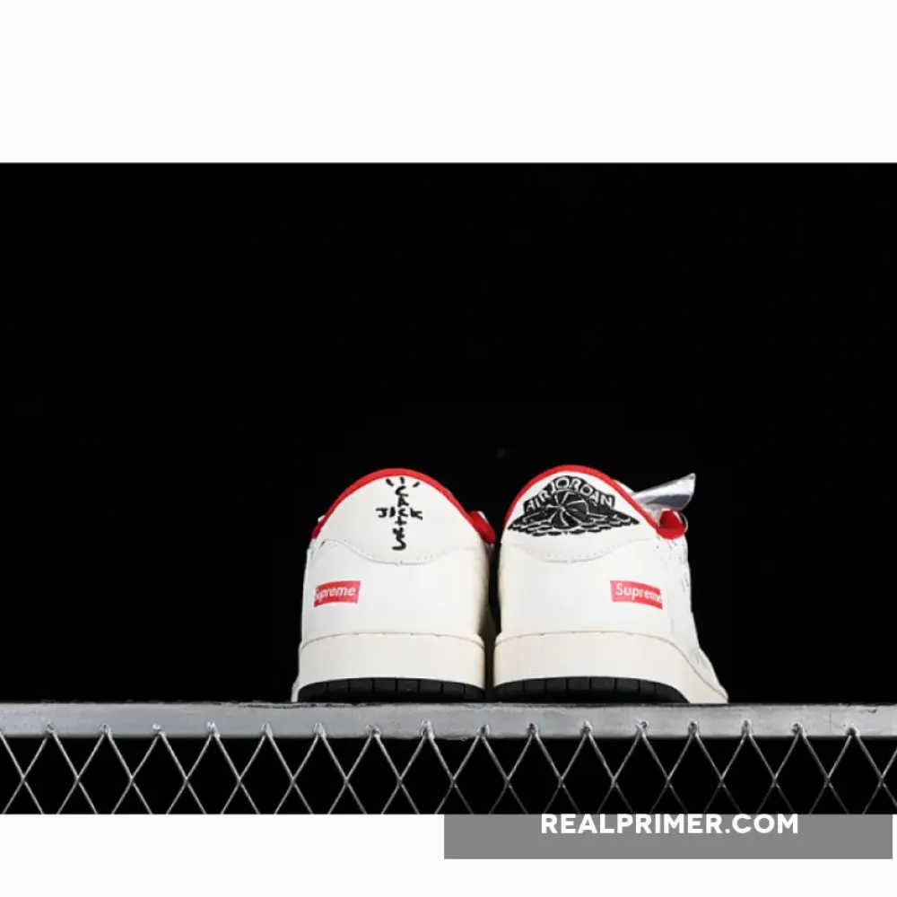 TRAVIS SCOTT X FRAGMENT DESIGN X AIR JORDAN 1 LOW OG SP SUPREME OFF WHITE/RED YQ2088-67